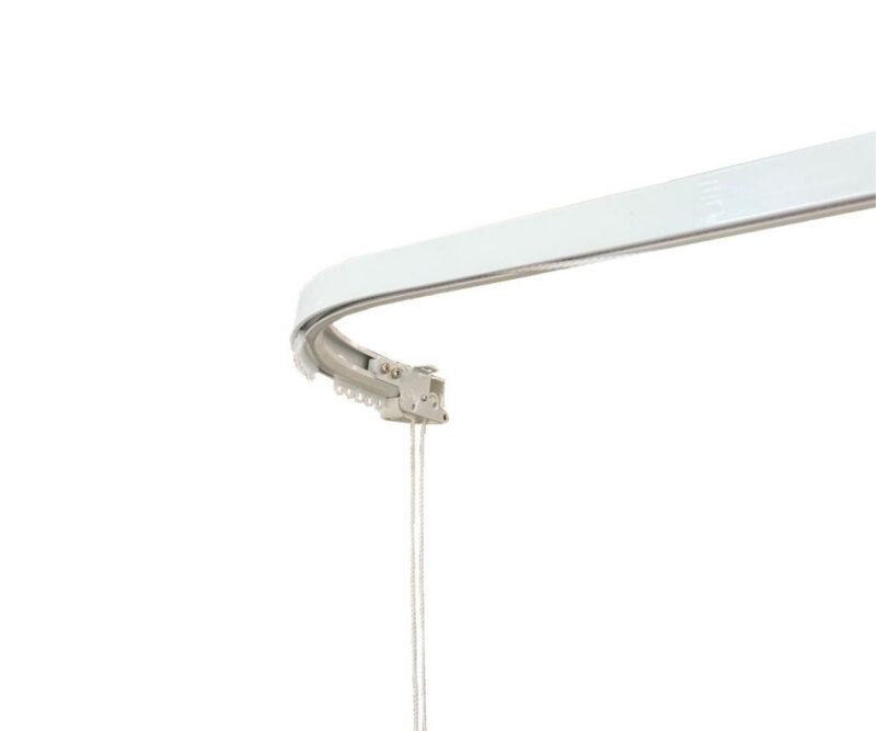 Binario all'americana curvo, scorrevole, bianco, per tende