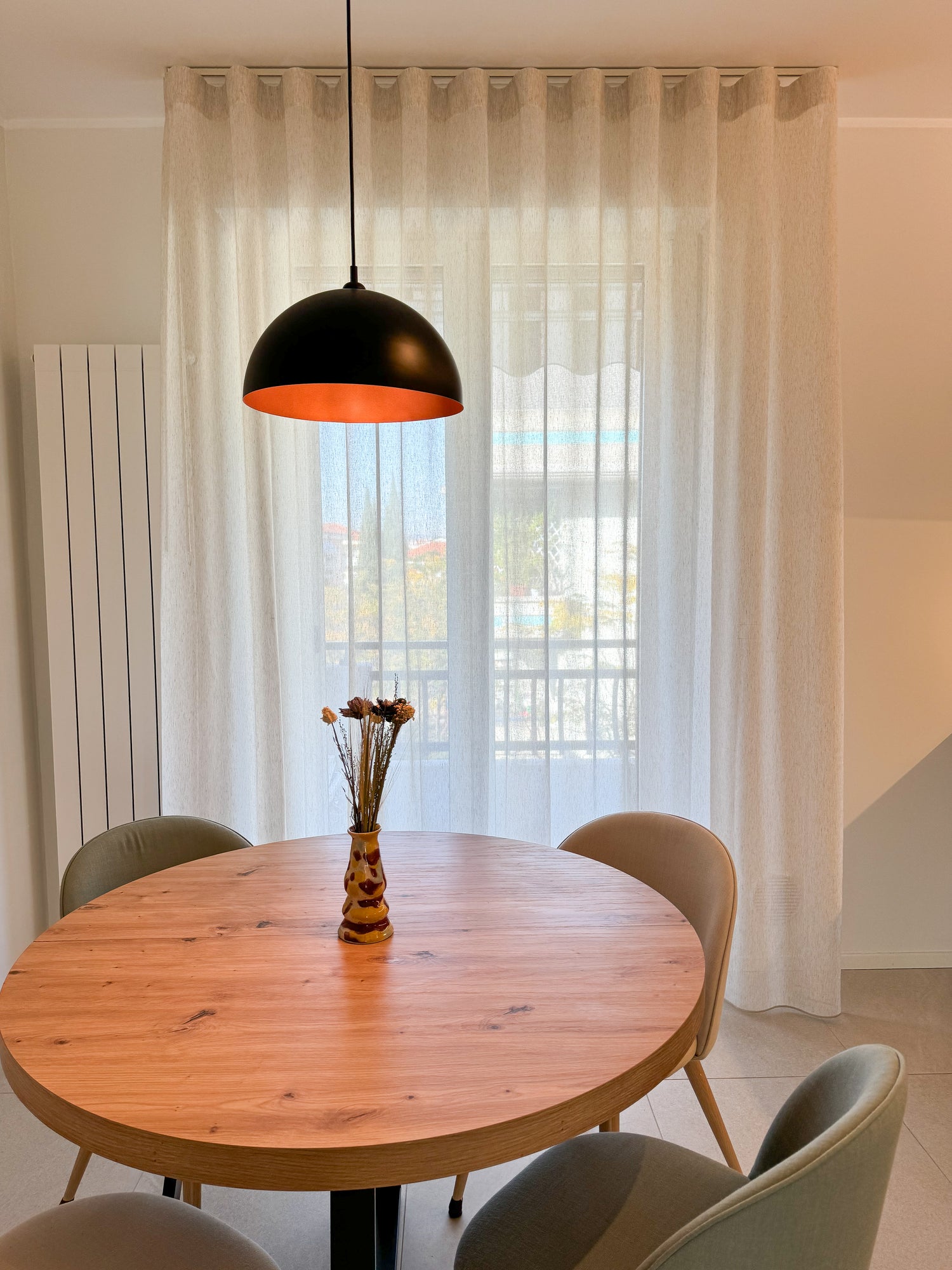 Binario tende ad onda, su misura, dritto, semplice, nero, bianco, panna, manuale Smart Basic Rilox