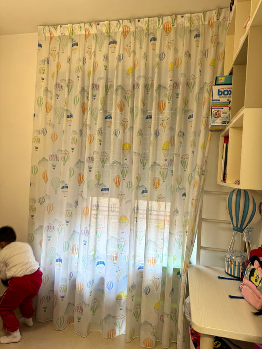 Tenda mongolfiere, cameretta bambino, blu, su misura