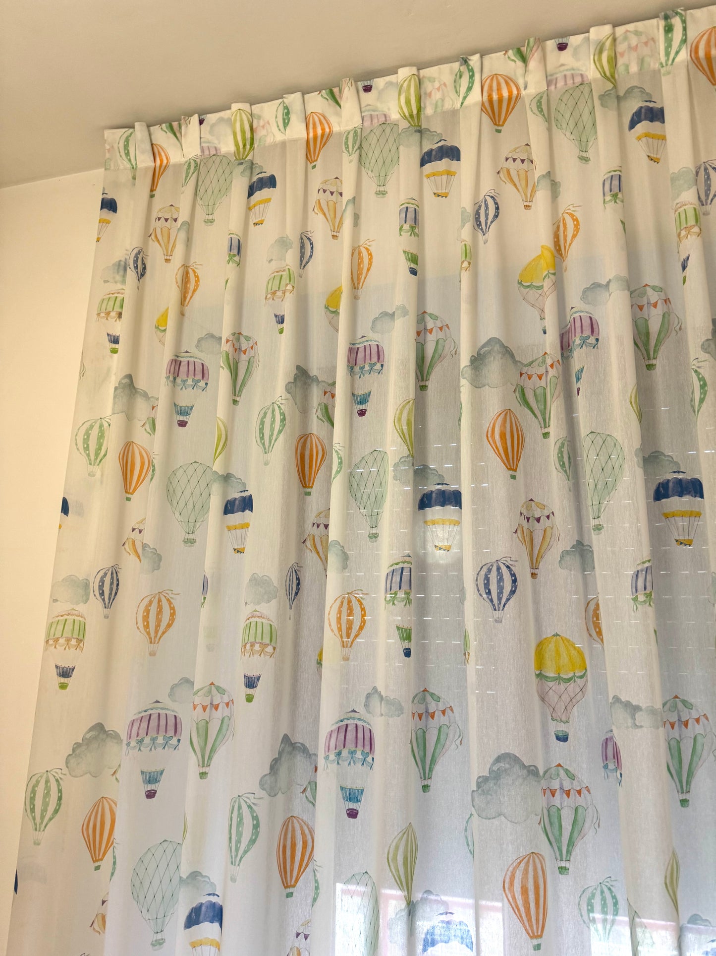 Tenda mongolfiere, cameretta bambino, blu, su misura